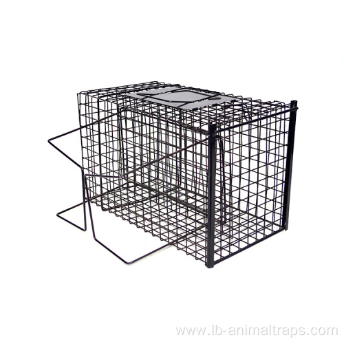 Humane cage trap animals metal mesh cage